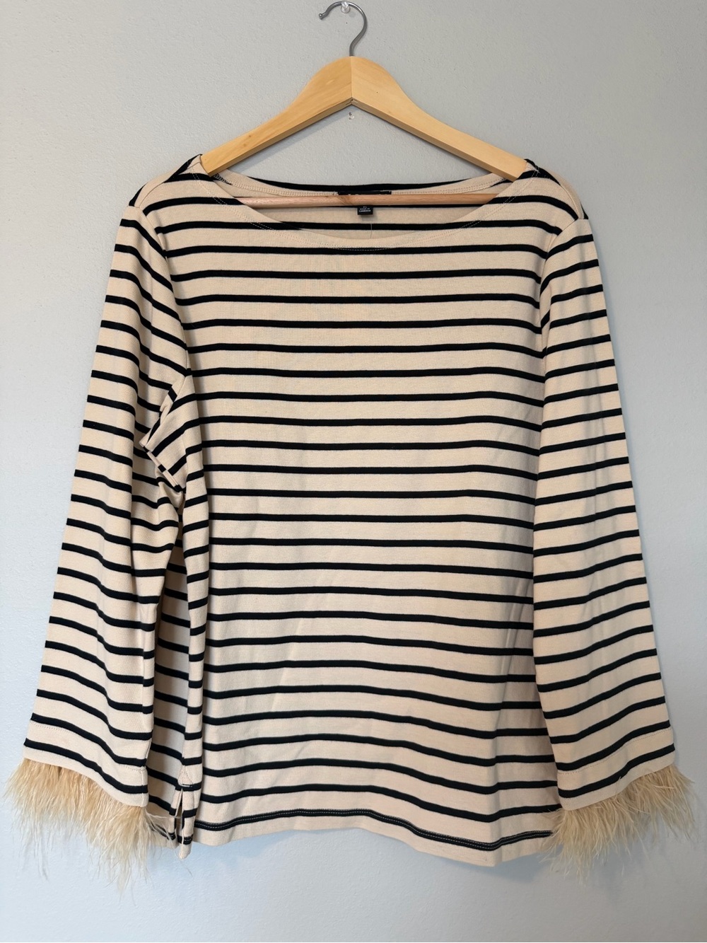 J. Crew Long Sleeve with Feather Cuffs